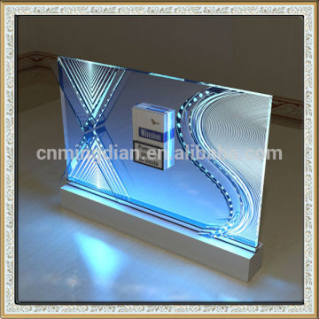 acrylic led tobacco display shelf,acrylic led cigarette case display stand