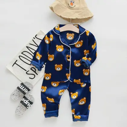 Pajamas Pure Cotton Baby Long Johns Home Clothes