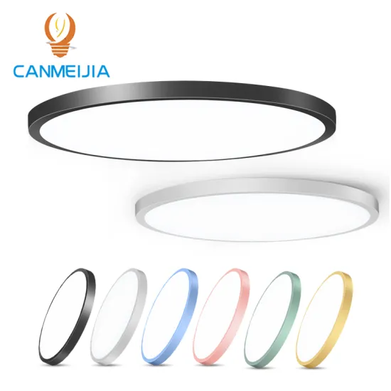 Modern Round Pink Black LED Ceiling Light for Bedroom and Living Room