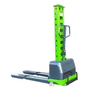 China Factory Price Electric Pallet Stacker 500kg-1000kg with Battery Self-Loading Forklift 1600mm