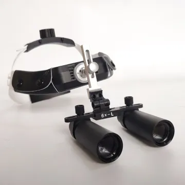 Customizable 6X Magnifying Dental & Surgical Loupes with LED Headlight for Medical Professionals