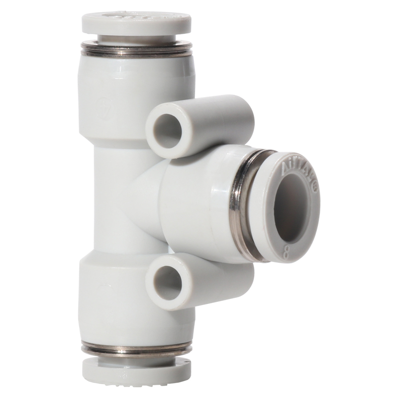 PE4-6-8-10-12 White Plastic Pneumatic Fitting - AIRTAC Push to Elbow Series