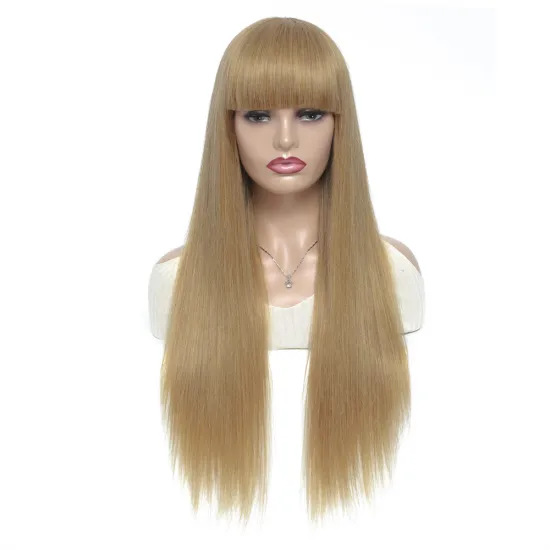 Vigorous free sample wholesale 9A grade blonde straight raw brazilian 100% human hair half wig for black women
