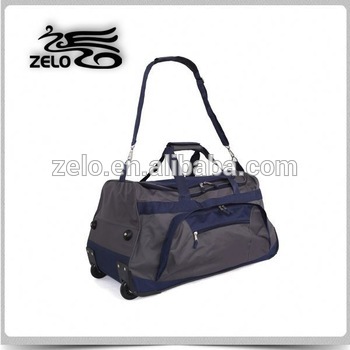 2015 polyester custom design trolley duffle bags made in China