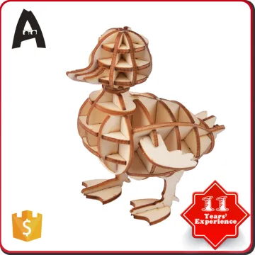 China best creatology wooden happy 3d puzzle duck wooden