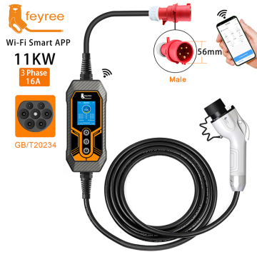 Feyree 16A 11KW Phase 3 GBT Electric Vehicle Charger for Fast Charging