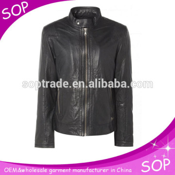 High quality long sleeve black leather jackets fringed mens suede jacket