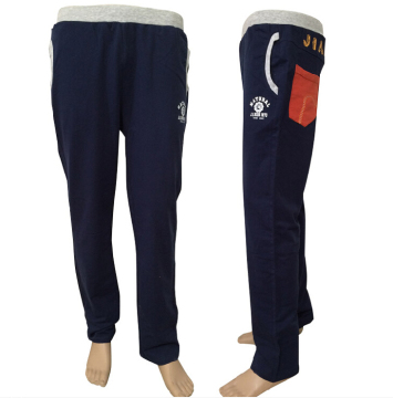 Men's Blue Sport Cotton Polyester Trousers