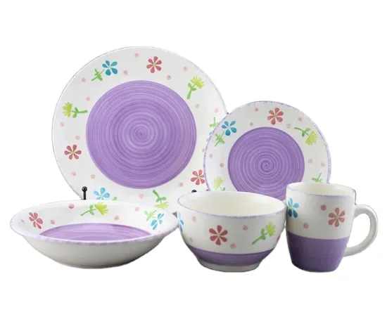 Personalized Hand Painted Color Ceramic Plate Dinnerware