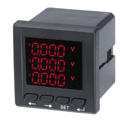 Three phase energy meter with LED display