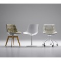 Modern leisure flow slim swivel dining chair