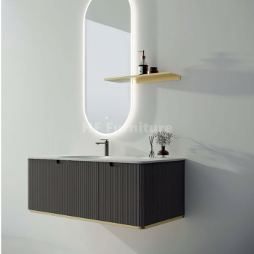 Latest Wall Hung Bathroom Cabinet with Floating Vanity, Sink, and LED Mirror