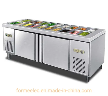 100cm 120cm 150cm180cm 200cm Salad Cabinet Refrigerator Pizza Fridge Salad Fridge Salad Bar