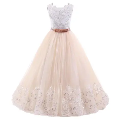 Boutique Wholesale Kids' Flower Girl & Prom Dresses - Lace Gowns for Girls 2-13Y