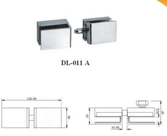 Stainless steel square glass door lock