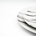 Дешевая причудливая белая керамическая суп -миска с пользовательским логотипом