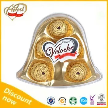 5PC bell shape chocolate names chocolate candy/chocolate gift/crispy chocolate