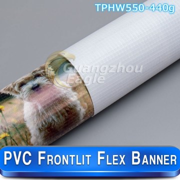 TPHW550-440g PVC Frontlit Flex Banner for digital printing 440g (glossy)