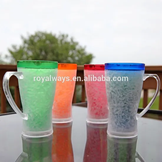 15oz Wholesale BPA Free Double Wall Gel Freezer Mugs With Handle