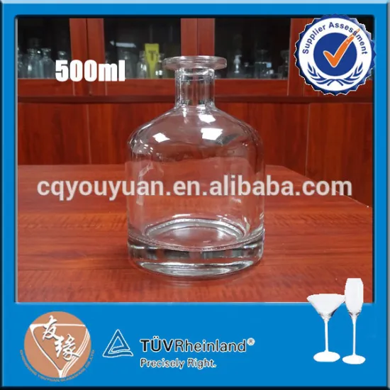 500ml size liquor bottle personalised tequila bottle with heavy base