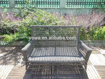 UV ALUMINIUM DOUBLE RATTAN SOFA
