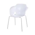 Sillón de plástico moderno de diseño francés con asiento de hierro