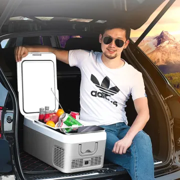 2024 New Easy Carry 18L Portable Car Fridge Mini Freezer for Office and Car