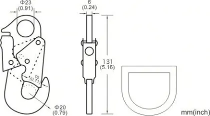 Custom metal fish mouth snap hook