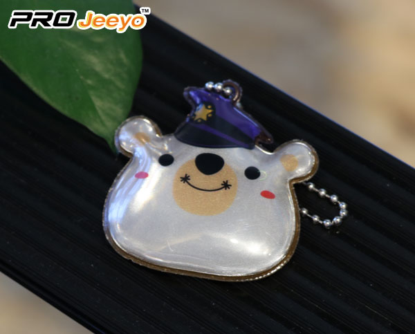 Reflective Safety Pig Shape Pendant Kids Keychain RV-104A 4