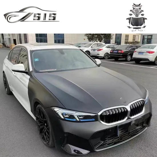 2013-2019 BMW 3 Series F30 F35 to 2023 G20 LCI Body Kit - Front Bumper Grilles, Rear Bumper, and Headlights in Plastic Material