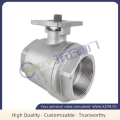 Two-piece threaded high platform ball valve