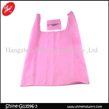 cheap shopping bag/pink canvas bag/reusable bag/recycle bag