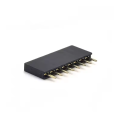 2.54 mm encabezado femenino fila individual recta