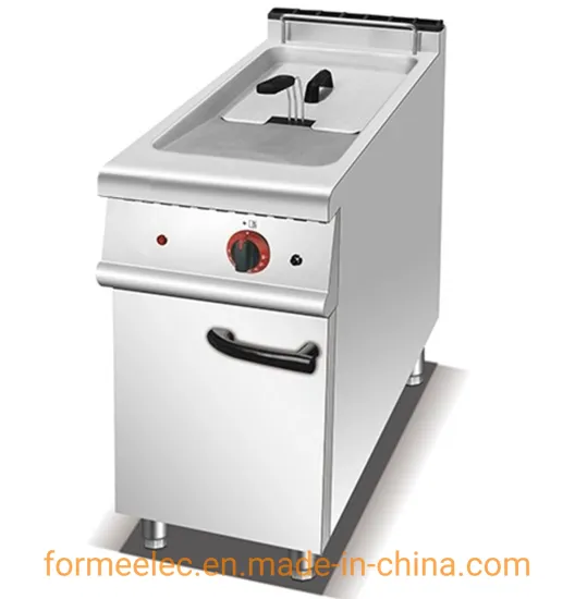 Cabinet Type Vertical Fryer 2-Tank 2-Basket Electric Fryer with Cabinet