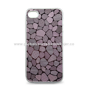 Case for iPhone 4, Made of PC and PU Materials, Available in Various Veins and Colors