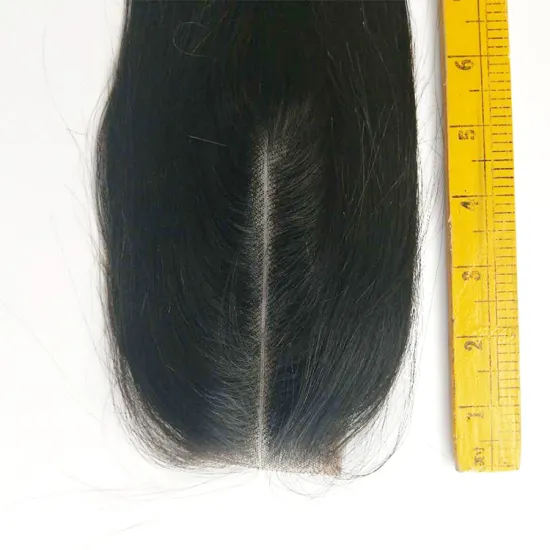 2*6 Closure Brazilian Straight Hair Lace Closure Virgin Human Hair Middle Part Swiss Lace Closure 6-18 Inch Natural Color