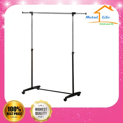 American style single bar portable clothing rack