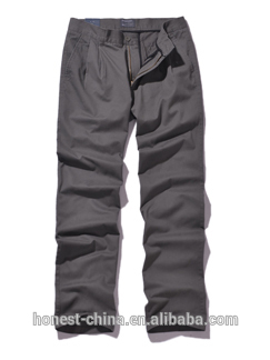 2016 fashion-design with side pockets high quality fashion twill garment wash classic pants