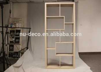 Wooden hollow board book shelf