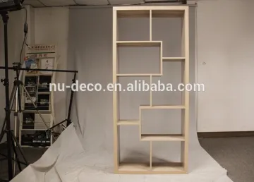 Wooden hollow board book shelf