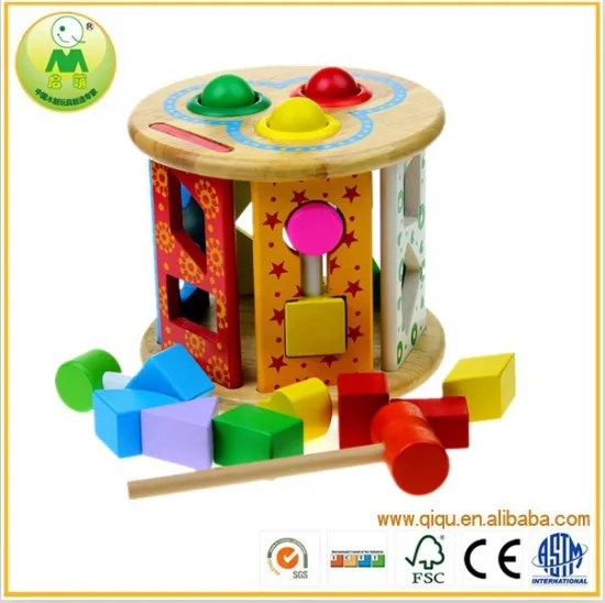 Hot new product for 2015 Kids toy wooden block toy,high quality wooden toy knock toy,hot sale Children block puzzle toy