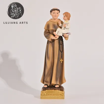 11-inch Saint Anthony Holy Statue: A Resin Sculpture for Religious Décor and Gifts