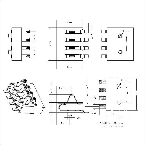 ABT29-04LCXD 4 Circuit Battery Connector 2.5MM Centers H=3.0MM