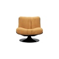 Komfortable Wildleder Leisure Lounge Rotatable Fiberglass Stuhl Hotel Freizeitsofa Stuhl