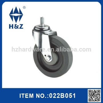 Steel threaded stem shopping cart wheels