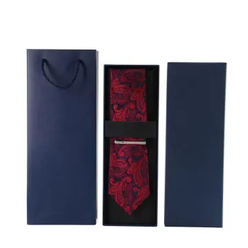 Custom Tie Silk Scarf Gift Black Paper Packing Box