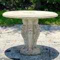 Vintage Coastal Cast Marble Table