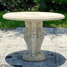 Vintage Coastal Cast Marble Table