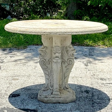 Vintage Coastal Cast Marble Table