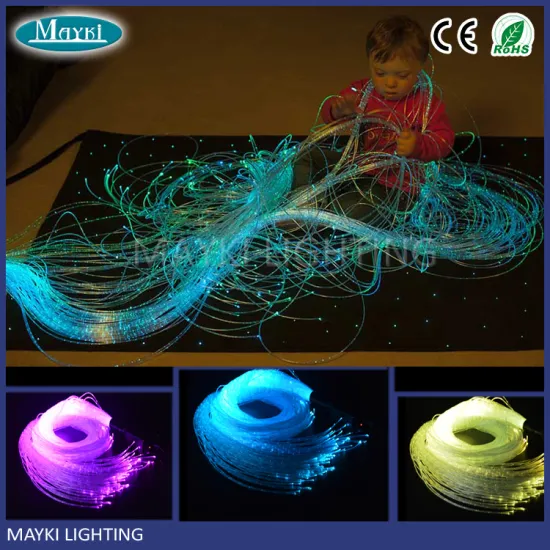 RGB LED light source with sparkle fiber optic lights remote controller for sensory room